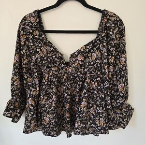 Entro Floral Long Sleeve Top